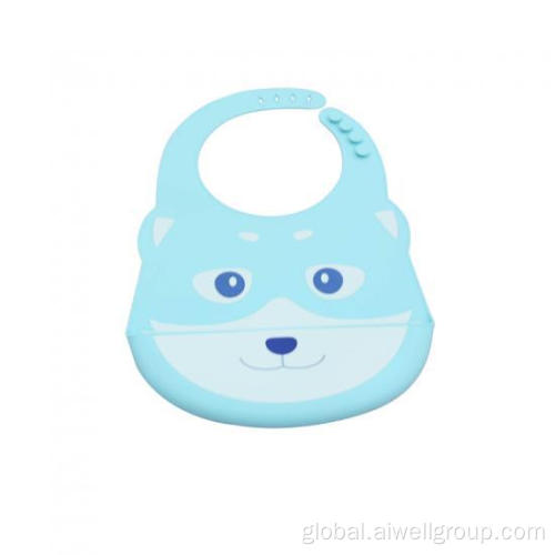 Baby Food Catcher Bib Soft Waterproof Cute Pocket Silicone Baby Bib Factory